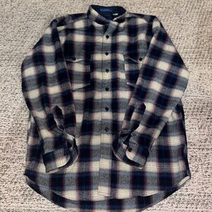 Vintage Pendleton Wool Plaid Button Shirt Country Traditionals Medium long